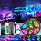 RGB LED Lichtstreifen 1–30 m – USB 5V – Bluetooth, WLAN oder 44-Key Fernbedienung – App steuerbar - Musik Sync
