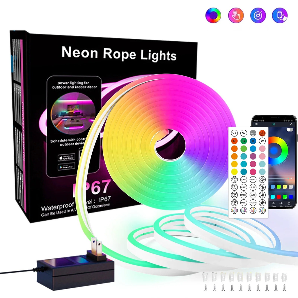 RGB LED neon strips – flexible, waterproof, and intelligently controllable