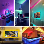 LED TV backlight – RGB USB LED strip with 3-button control, self-adhesive and flexible