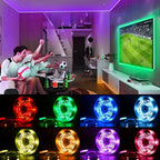 LED TV backlight – RGB USB LED strip with 3-button control, self-adhesive and flexible