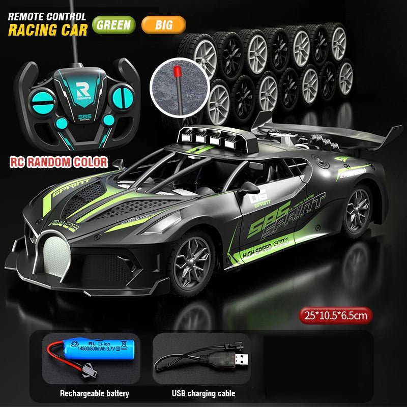 RC Drift Racing Car – High-Speed ​​4-Channel Sports Car with Remote Control, Battery and Drift Function 
