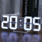 Moderne 3D LED Digitaluhr mit Temperaturanzeige und Weckfunktion