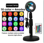 Sunset Projector Lamp – LED Sunset Light with 7 Colors, 360 Degree Rotation and USB – Perfect Decorative and Photo Lamp for Home