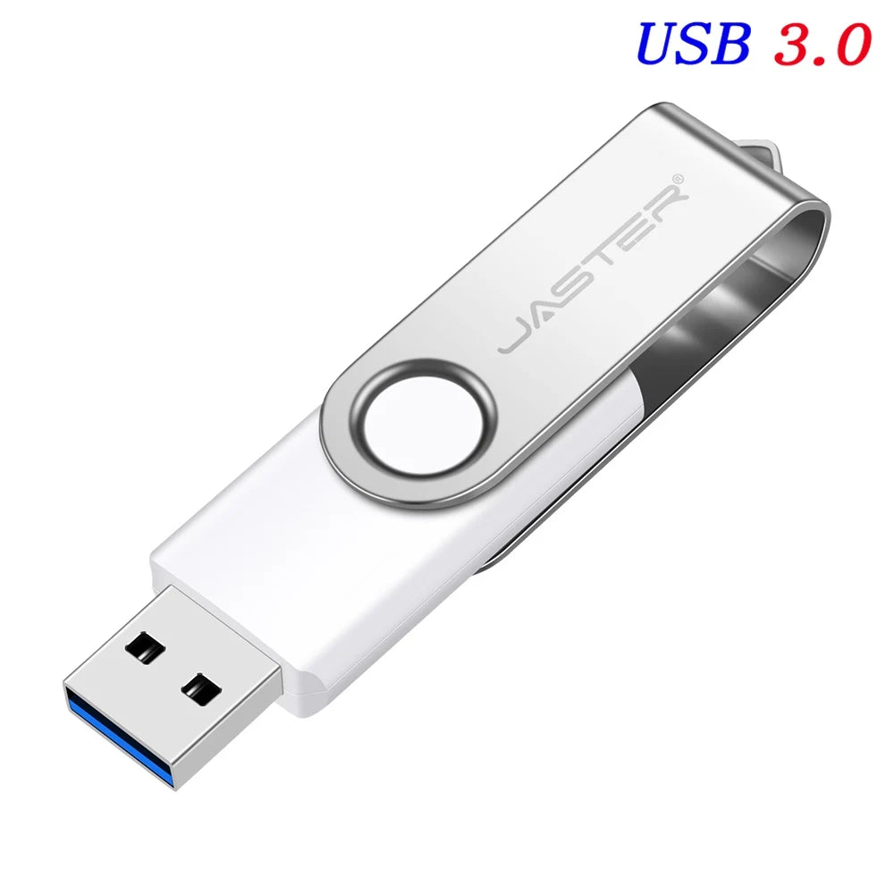 USB 3.0 Metal USB Stick – Rotatable Mini Pendrive 4–64 GB, Robust and High-Speed