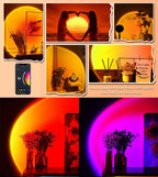 Sunset Projector Lamp – LED Sunset Light with 7 Colors, 360 Degree Rotation and USB – Perfect Decorative and Photo Lamp for Home