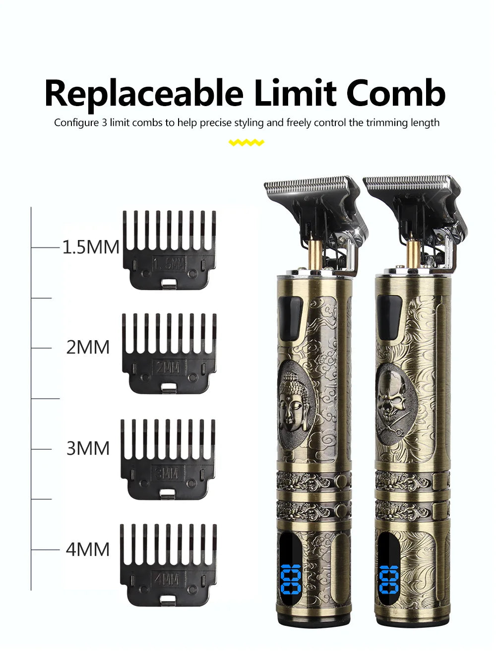V-Vimika 5-in-1 Profi-Haarschneider | Bart-, Haar- und Körpertrimmer | Edelstahlklingen | Akku- und Netzbetrieb | Nass- und Trockenschnitt