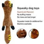 Fill-free dog toy with squeaker – Durable plush chew toy with crinkle effect for dogs