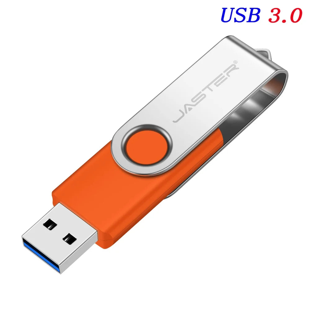 USB 3.0 Metal USB Stick – Rotatable Mini Pendrive 4–64 GB, Robust and High-Speed