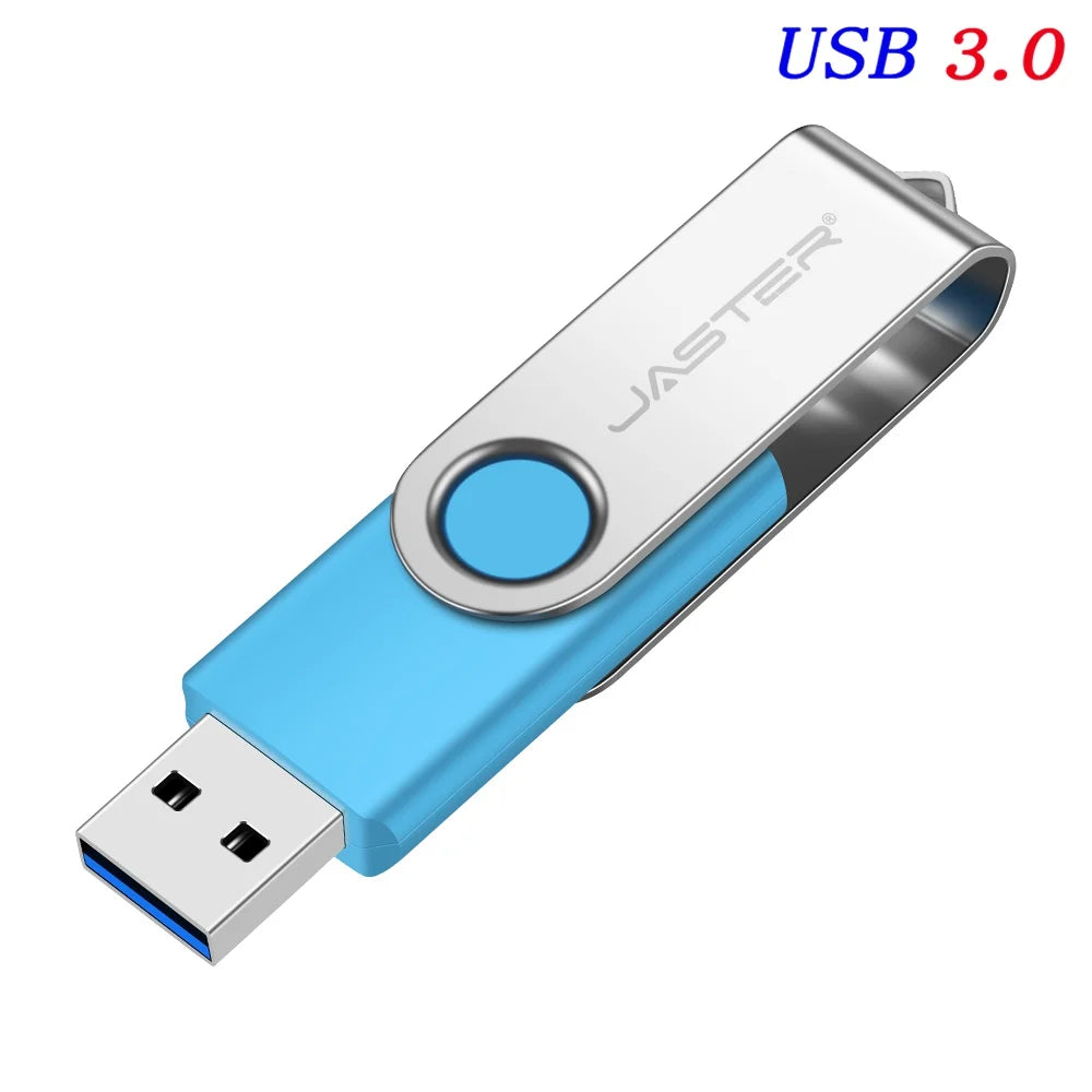 USB 3.0 Metal USB Stick – Rotatable Mini Pendrive 4–64 GB, Robust and High-Speed