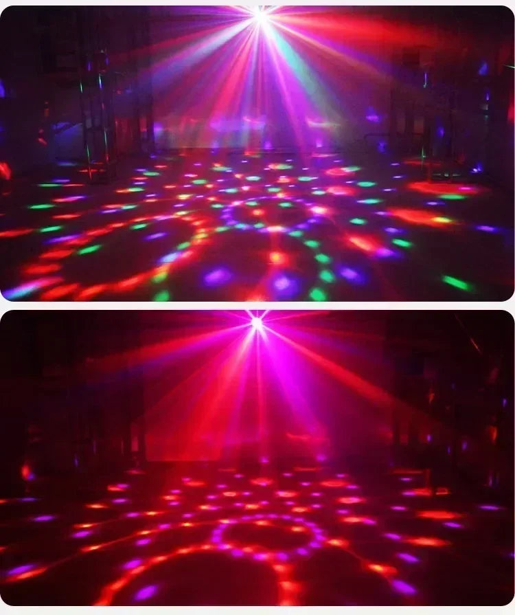 RGB LED Disco Licht – Rotierender DJ Ball mit Strobe & Sound-Control, 15W Party-Lampe für Zuhause, Club, Events & Weihnachten