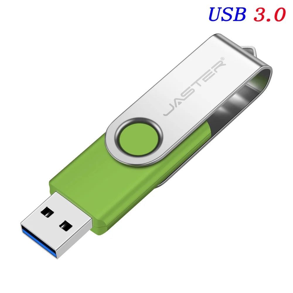 USB 3.0 Metal USB Stick – Rotatable Mini Pendrive 4–64 GB, Robust and High-Speed