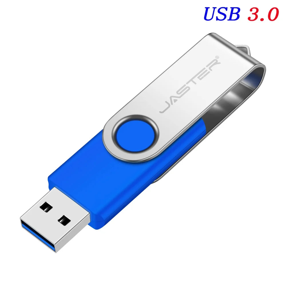 USB 3.0 Metal USB Stick – Rotatable Mini Pendrive 4–64 GB, Robust and High-Speed