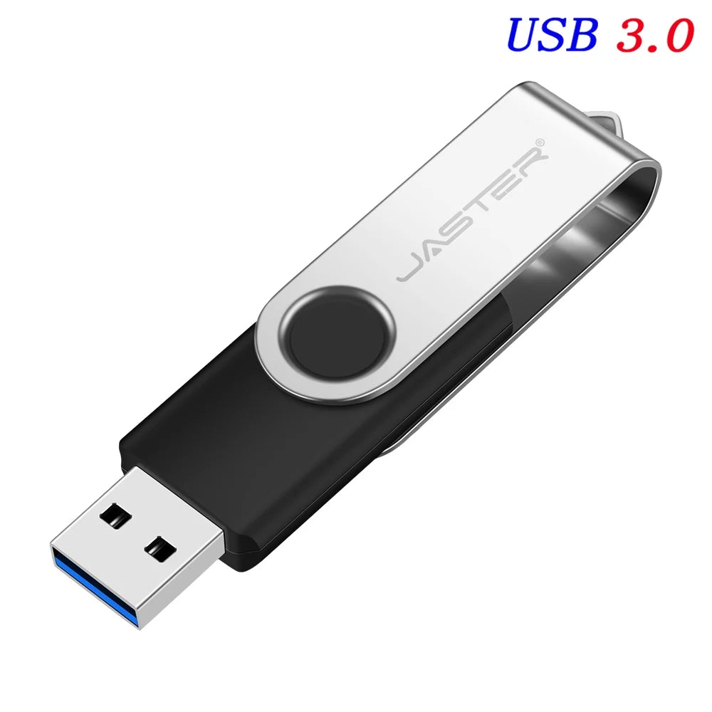 USB 3.0 Metal USB Stick – Rotatable Mini Pendrive 4–64 GB, Robust and High-Speed