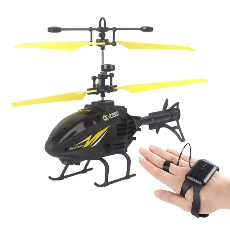 Handgelenk-gesteuerter Induktions-Mini-Helikopter – Stoßfeste RC-Drohne mit LED-Beleuchtung & USB-Aufladung