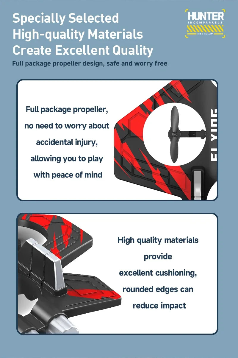 RC Flugzeug mit Fernbedienung und LED Beleuchtung, wiederaufladbares Kampfjet Spielzeug mit Ein Tasten Start und Landung, Stunt Flugzeug für Kinder und Anfänger Indoor Outdoor