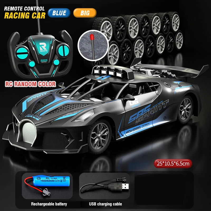 RC Drift Racing Car – High-Speed ​​4-Channel Sports Car with Remote Control, Battery and Drift Function 
