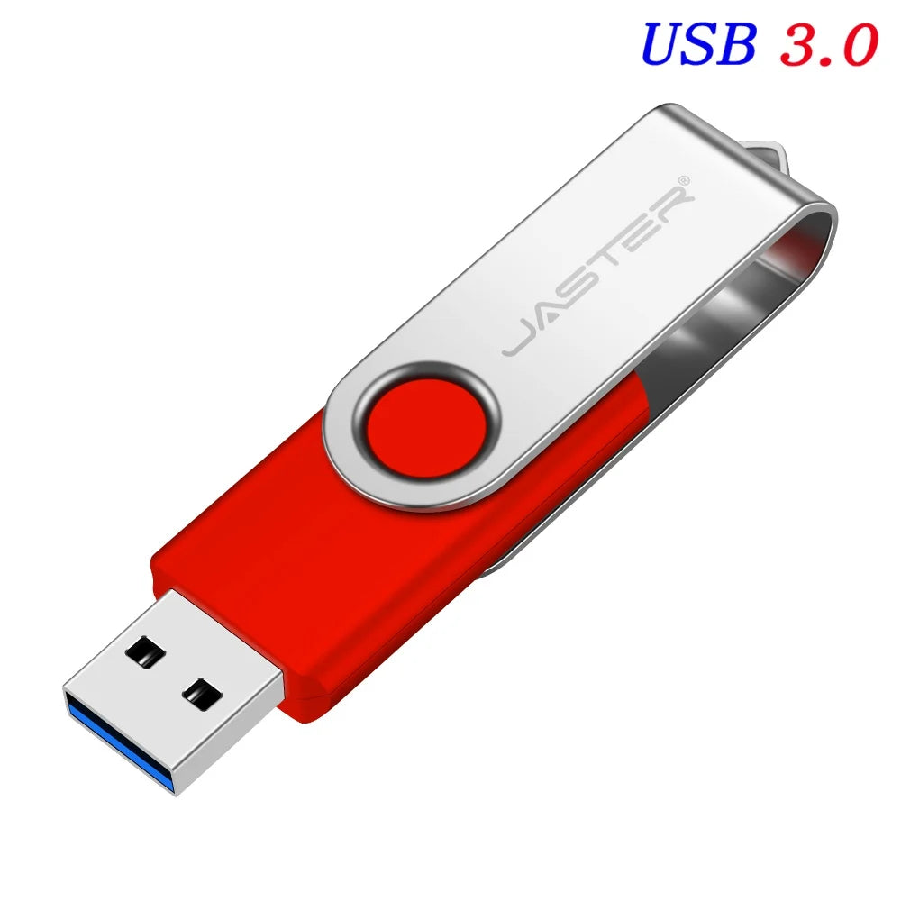 USB 3.0 Metal USB Stick – Rotatable Mini Pendrive 4–64 GB, Robust and High-Speed