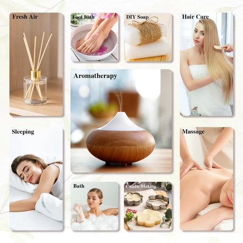 Ätherisches Öl 10 ml – Reines Duftöl für Aromatherapie, Diffuser, Massage & DIY (Lavendel, Jasmin, Eukalyptus, Vanille, Sandelholz, Bergamotte, Rosmarin, Citronella, Zimt)