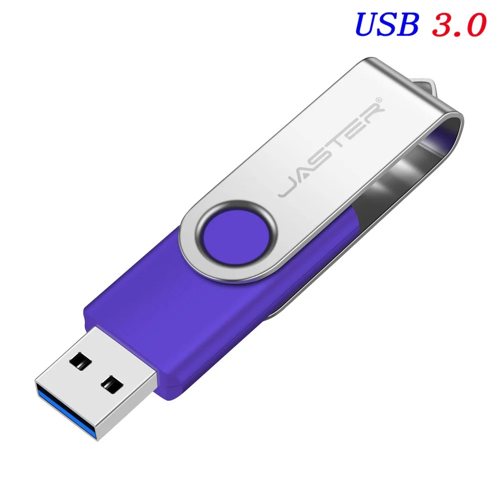 USB 3.0 Metal USB Stick – Rotatable Mini Pendrive 4–64 GB, Robust and High-Speed