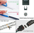RGB LED Lichtstreifen 1–30 m – USB 5V – Bluetooth, WLAN oder 44-Key Fernbedienung – App steuerbar - Musik Sync