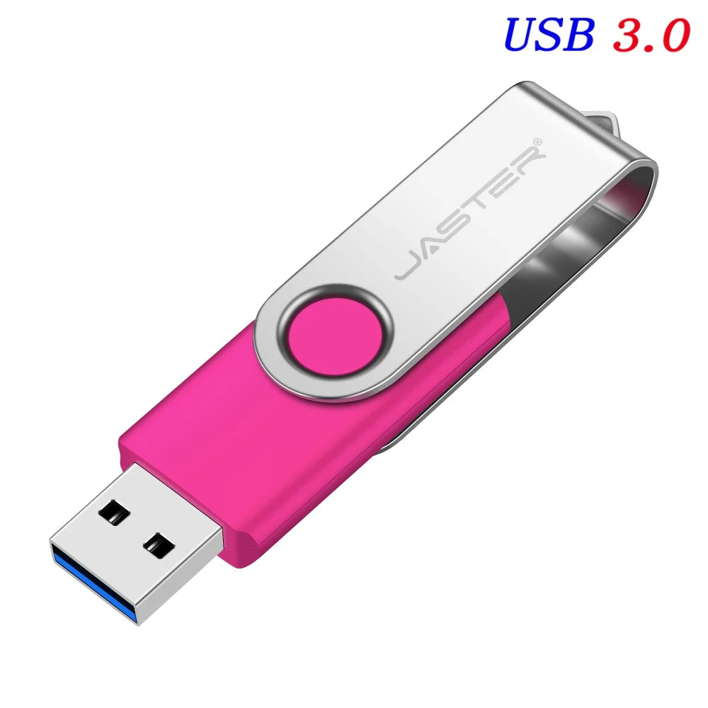 USB 3.0 Metal USB Stick – Rotatable Mini Pendrive 4–64 GB, Robust and High-Speed