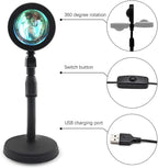 Sunset Projector Lamp – LED Sunset Light with 7 Colors, 360 Degree Rotation and USB – Perfect Decorative and Photo Lamp for Home