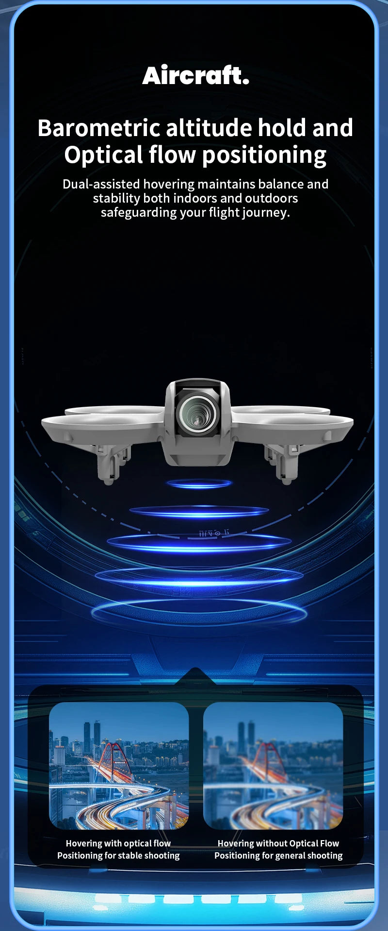 H135 Mini-Drone – Faltbarer 4K Dual-Kamera FPV Quadcopter mit WIFI, Höhenhaltung & 180° elektrischer Kamerasteuerung