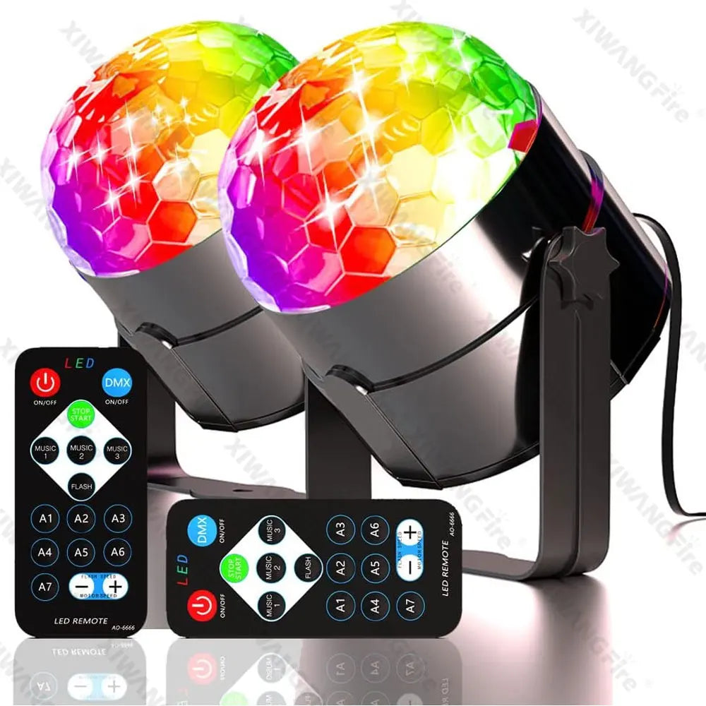 RGB LED Disco Licht – Rotierender DJ Ball mit Strobe & Sound-Control, 15W Party-Lampe für Zuhause, Club, Events & Weihnachten